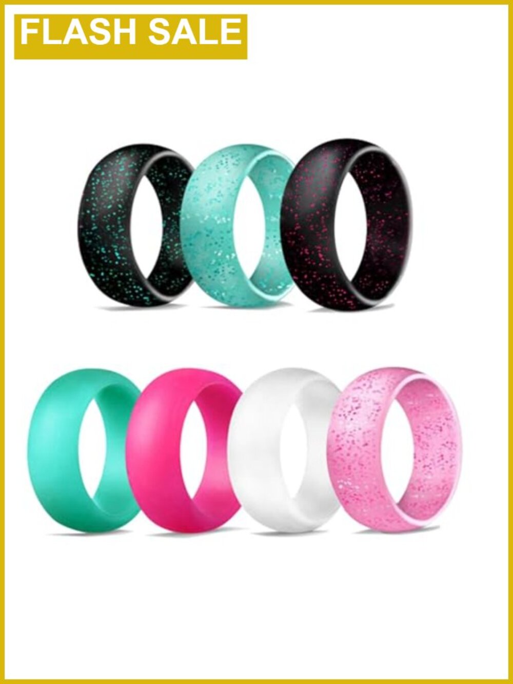Silicone Wedding Band Women 5.7mm Wide 2mm Thick Rubber Ring